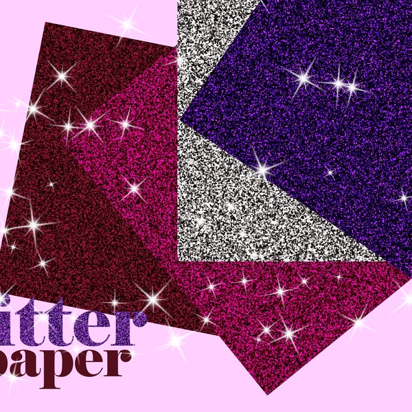 Glittering digital Paper, Commercial use,  purple foil, wine red foil paper, digital glitter texture paper, shiny paper