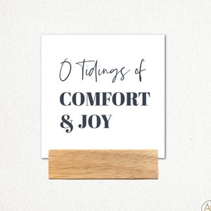 Conjunto de villancicos / 10 imágenes / Tidings of Comfort & Joy / Descarga digital / Arte imprimible / 4x4, JPG / Imprimibles navideños