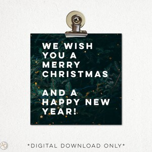 Jeu lyrique De Noël Carol | Nous vous souhaitons un Joyeux Noël | 8 Images | Téléchargement numérique | Imprimable | 4x4, 3x3 | Format JPG | Balises de Noël
