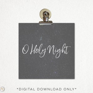 Set testi di canzoni di Natale / O Holy Night / 18 immagini / Download digitale / Arte stampabile / 4x4, formato JPG / Natale / Testi / Cartoline