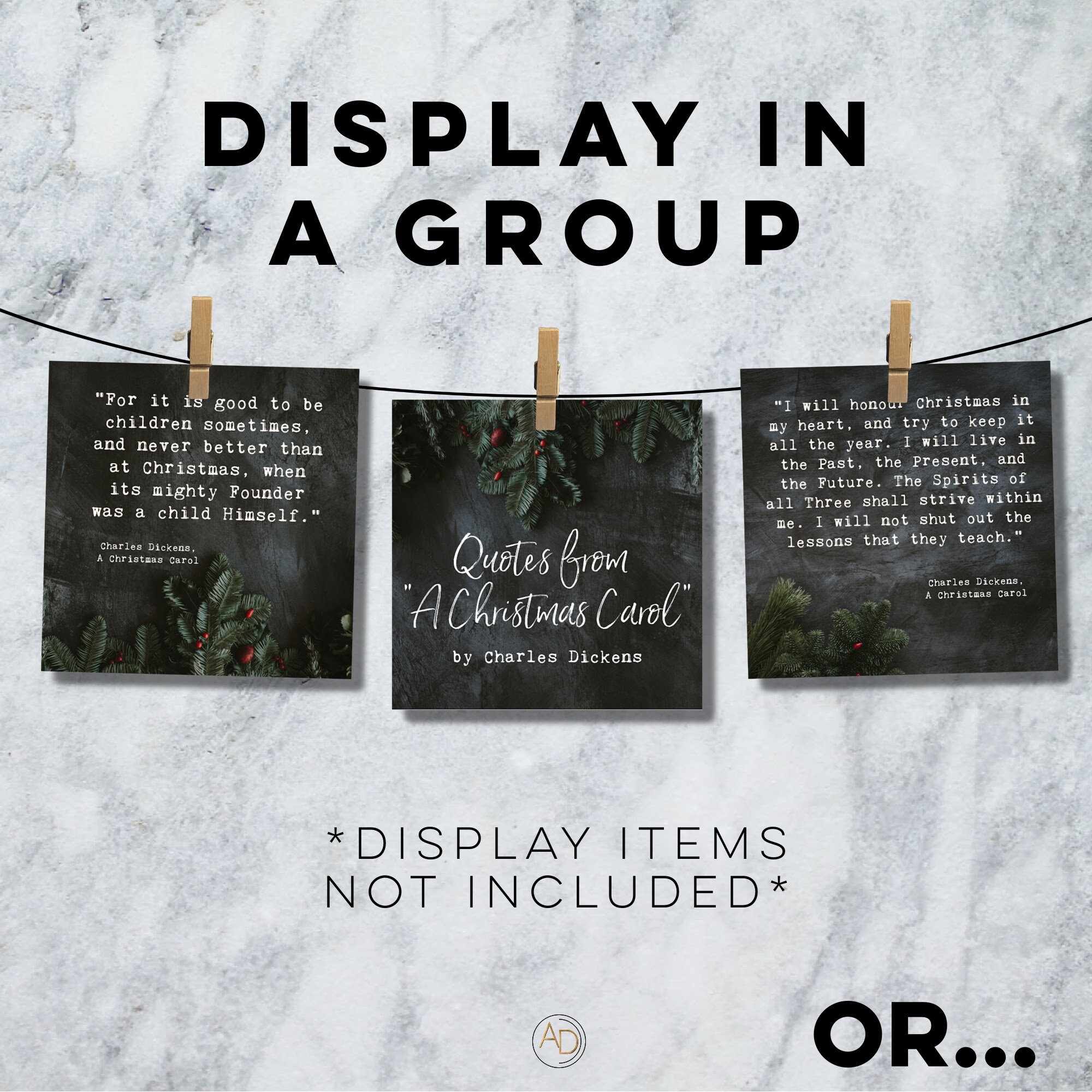 A Christmas Carol Quote Set 6 Images Digital Download Etsy UK