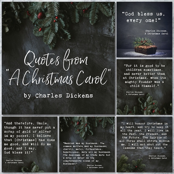 A Christmas Carol Quote Set 6 Images Digital Download Etsy UK