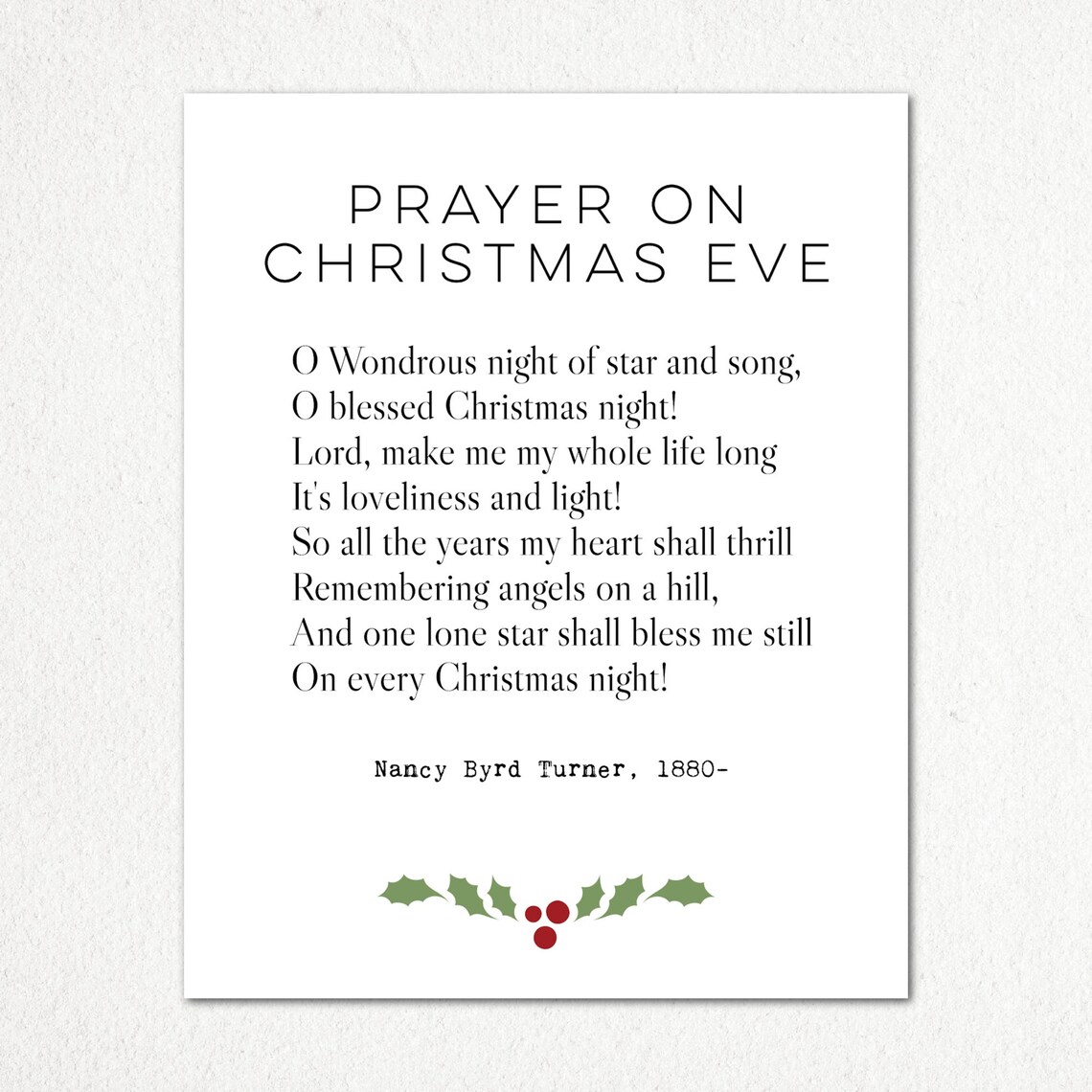 Christmas Poem Set 4 Poems Digital Download Printable Art 8x10 JPG ...