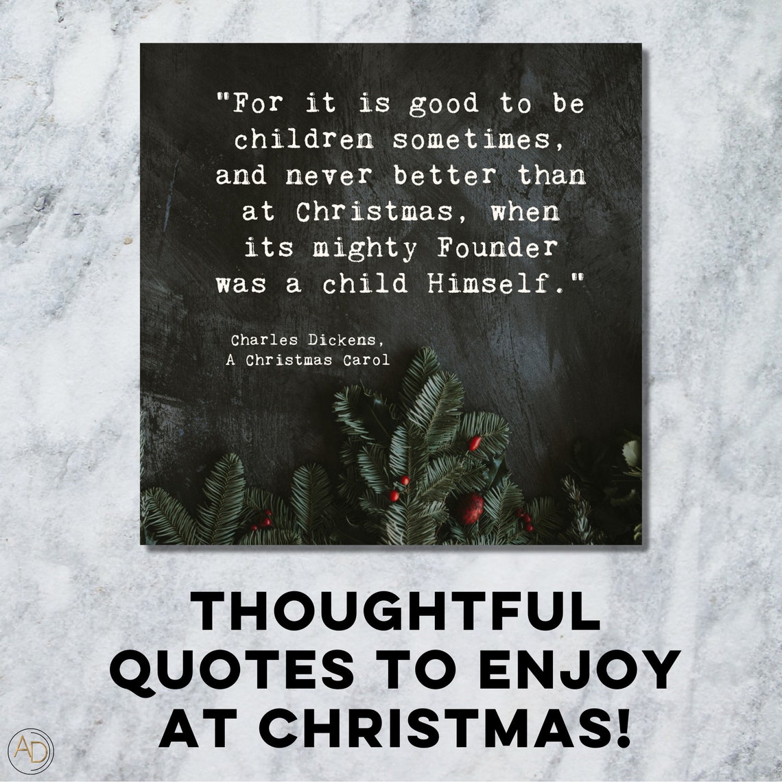 A Christmas Carol Quote Set 5 Images Digital Download  Etsy
