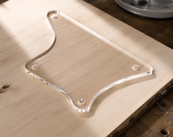 Custom Acrylic Routing Template | Precision Laser Cut | Clear Acrylic Pattern for Woodworking, Leather, CNC & DIY Projects