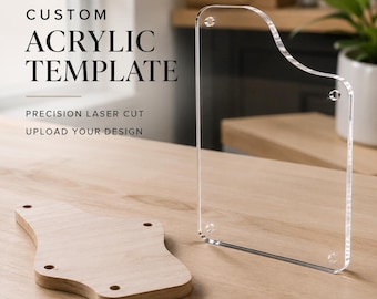 Custom Acrylic Routing Template | Precision Laser Cut | Clear Acrylic Pattern for Woodworking, Leather, CNC & DIY Projects