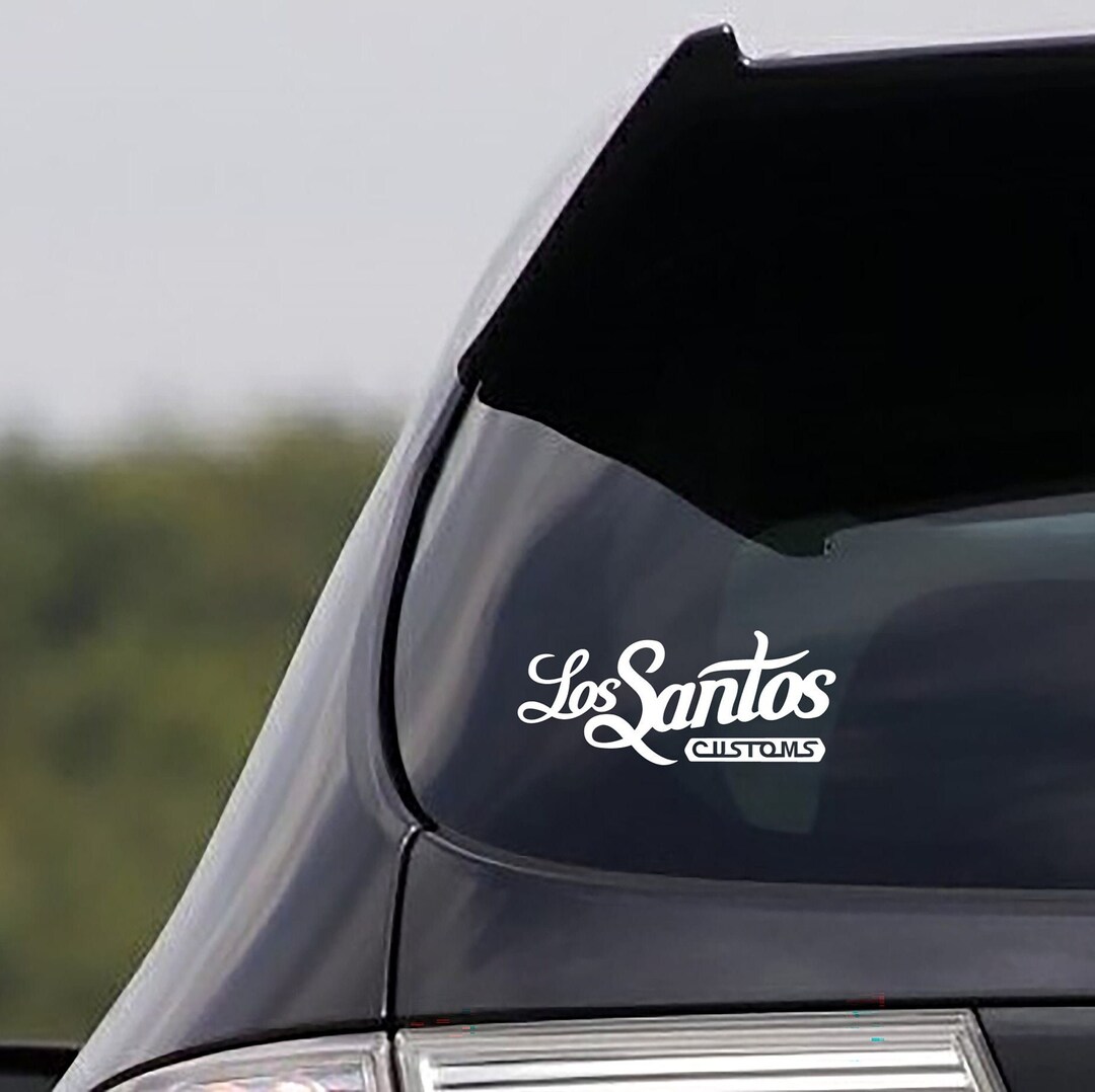 los santos customs Sticker for Sale by Rebass