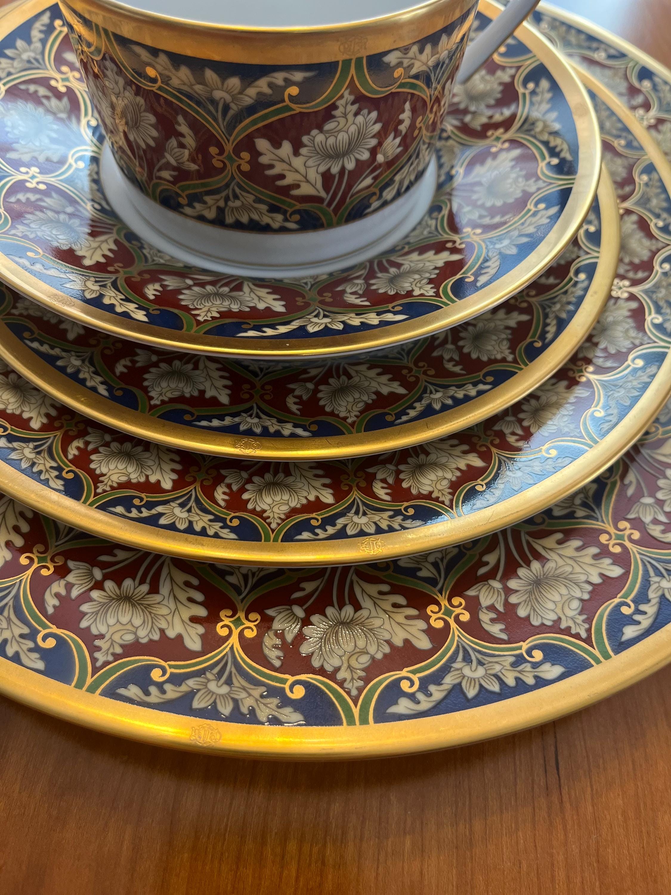 Christian Dior “tabriz” Fine China – Dinner Plate, Salad Plate