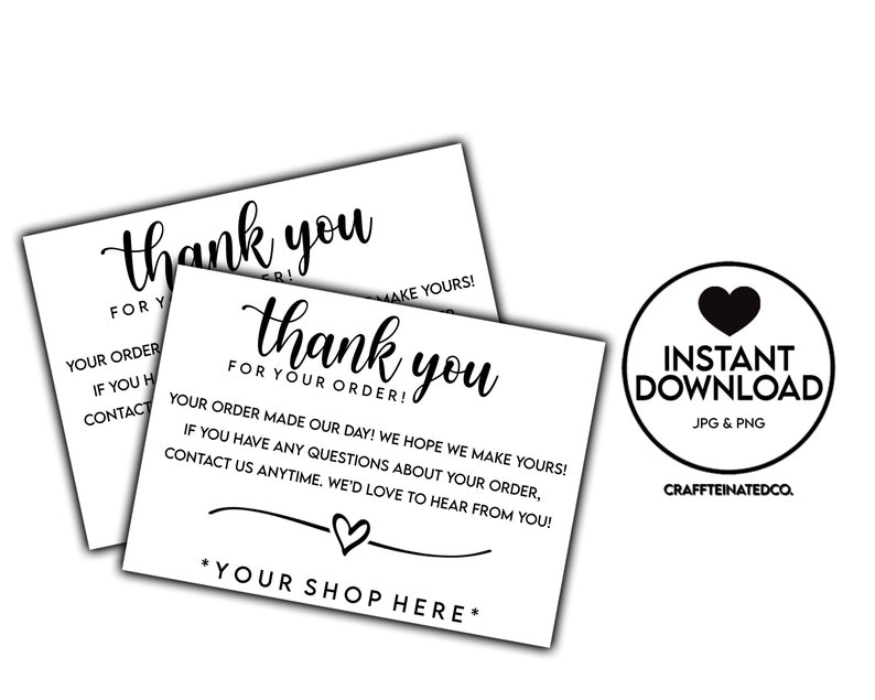 PERSONALIZED Small Business Thank You For Purchasing