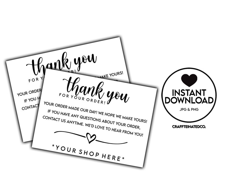 PERSONALIZED Small Business Thank You For Purchasing ...
