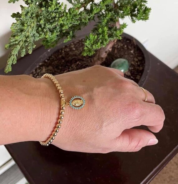 Our lady of guadalupe gold bracelet deals