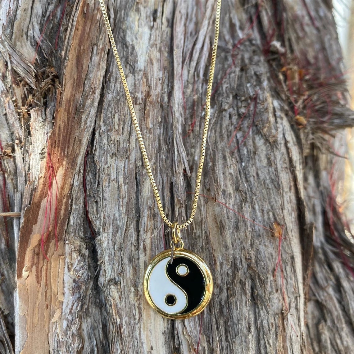 14k Gold Filled Yin Yang Necklace Peace Jewelry 14k Gold Etsy UK