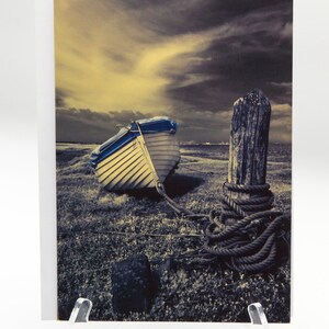 Le vieux bateau à Porlock Weir - Pack de cinq cartes de vœux. A5