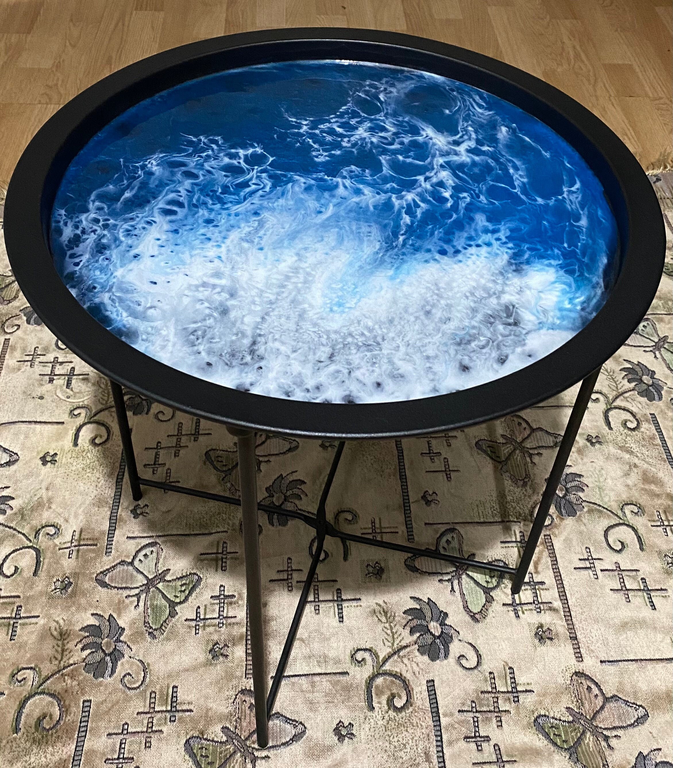 Geode coffee table resin geode tablefurnitureresin Etsy