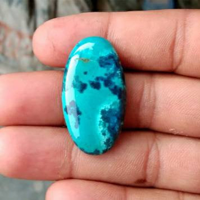 Natural shattukite cabochone 34x19mm.34.80cts...1140