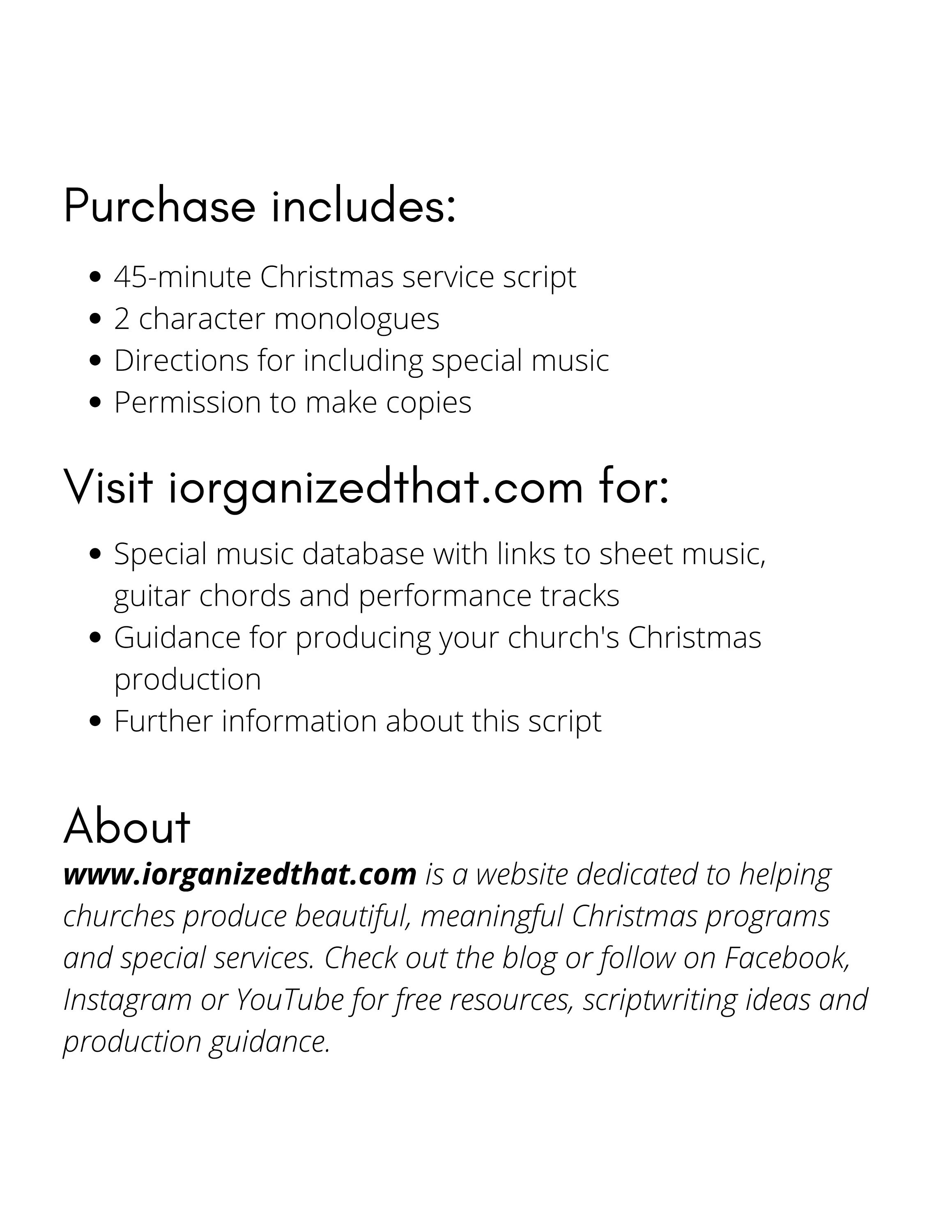 Christmas Candlelight Service Script