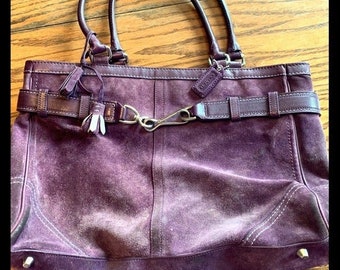 mauve coach purse
