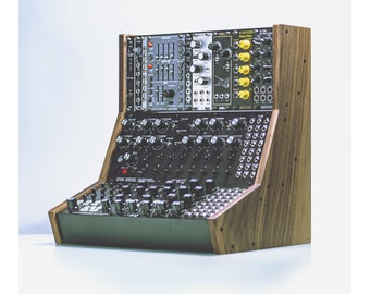 Moog Synthesizer Mount (3-tier) in Solid Walnut (for DFAM, Mother-32, 60hp Eurorack, Subharmonicon)