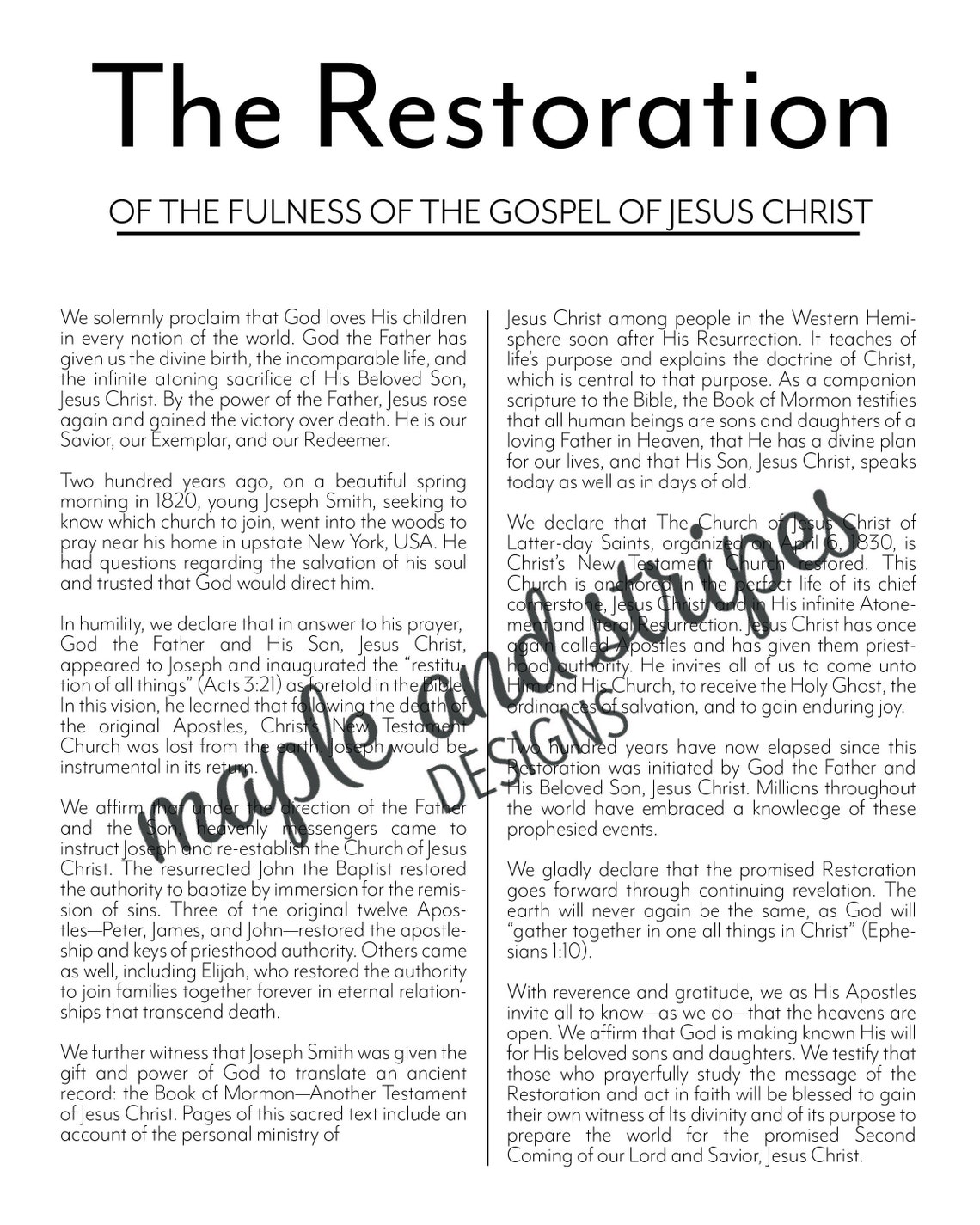 The Restoration Proclamation Classic - Il 1140xN.2605834907 N6ur