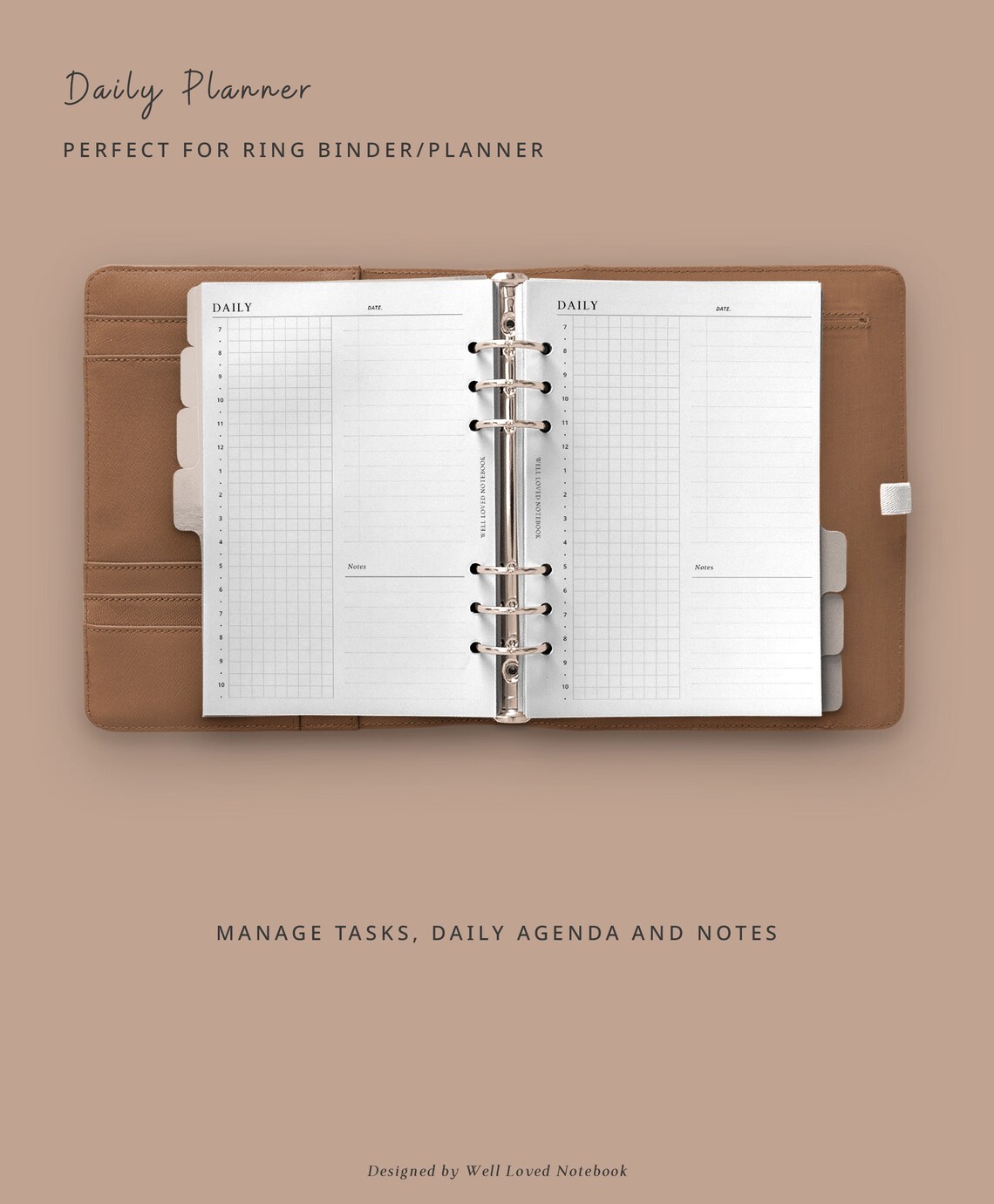 A6 - Daily Planner Printable | Day on One Page Minimalist PDF | to Do ...