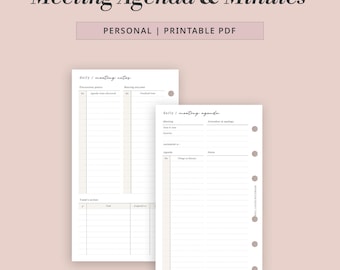 Könnte beinhalten: Druckbare Vorlage für eine Meeting-Agenda und Notizen. Die Vorlage enthält Abschnitte für Meeting-Details, Agenda-Punkte, Diskussionspunkte, Meeting-Ergebnisse und Aktionspunkte.