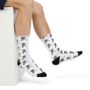 Dangle Snipe Celly Hockey Crew Socks - Hockey Player Gift - Sublimated Crew Socks - Fun Novelty Socks - Hockey Socks - Sports Fan Socks
