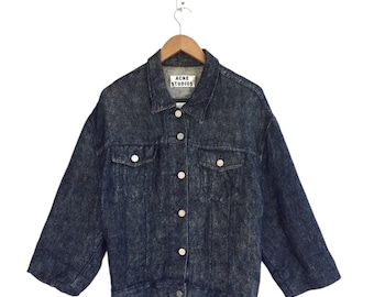 Acne Studios Cropped Denim Trucker Jacket - Women's Size 17"x25"