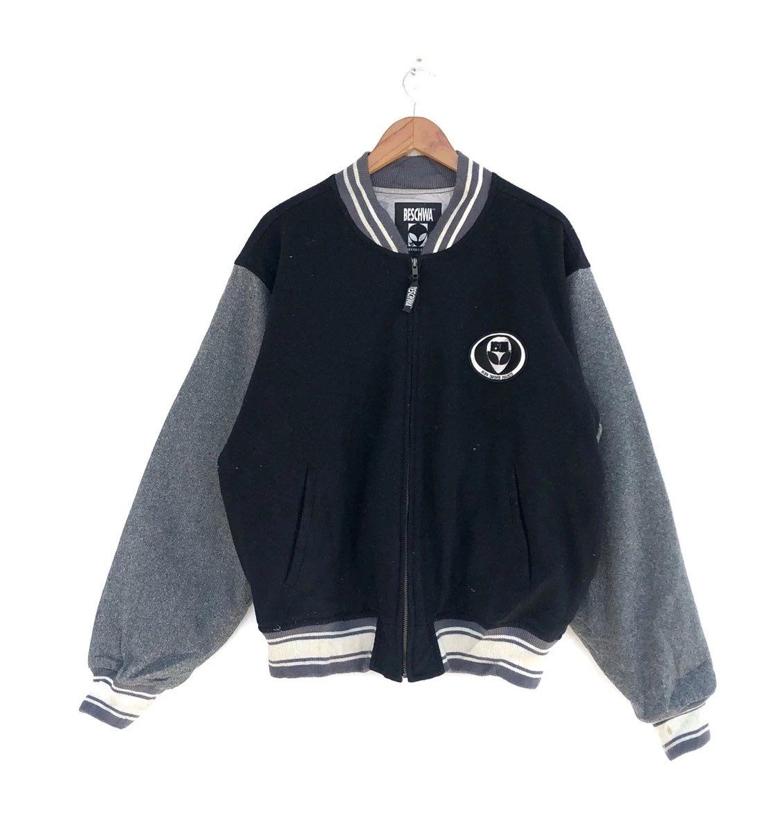 Vintage 90s Beschwa Alien Workshop Varsity Jacket / Size 23 Vintage 90s Beschwa Alien Workshop Varsity Jacket / Size 23