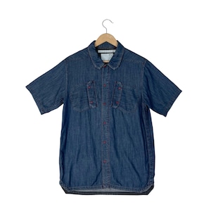 White Mountaineering Denim Work Shirt: Japanese Cotton Button-Up