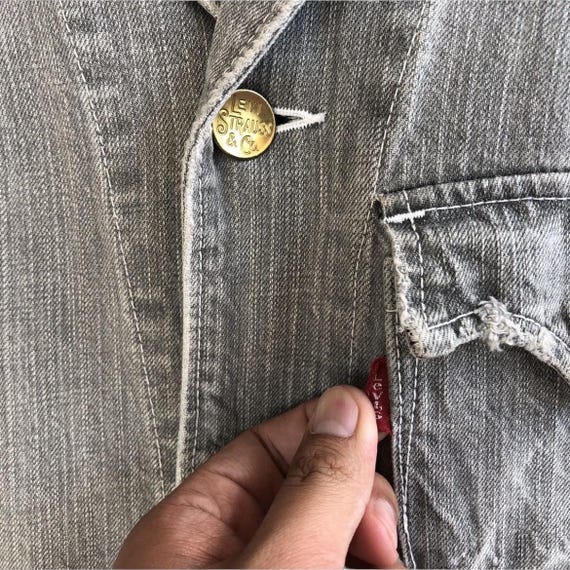 Levis Redloop Distressed Denim Chore Jacket - Fou… - image 7