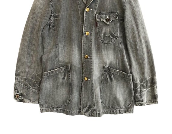 Levis Redloop Distressed Denim Chore Jacket - Fou… - image 4