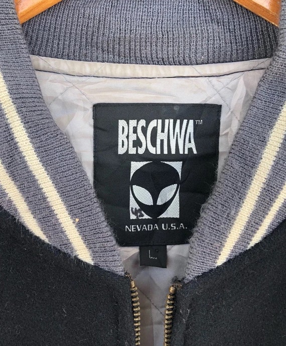 Vintage 90s Beschwa Alien Workshop Varsity Jacket - image 8