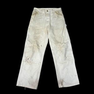 Vintage Carhartt Double Knee Pants Distressed Faded Trashed / Rare / Size 30”