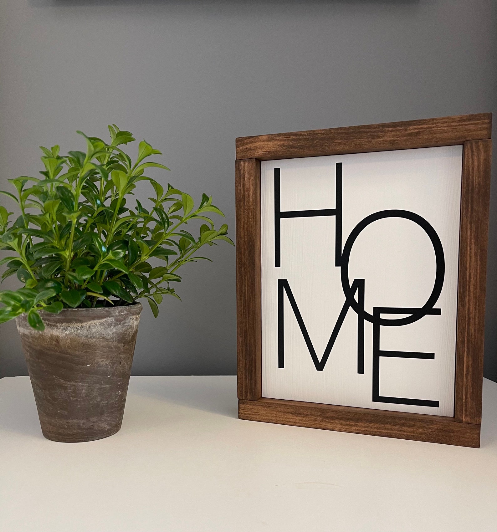 Home wood frame sign Etsy