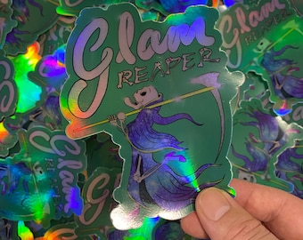 Glam Reaper Hologramm Vinyl Sticker