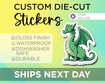 Custom Vinyl Stickers / Die Cut Stickers / Logo Stickers / Free Proof & Free Shipping