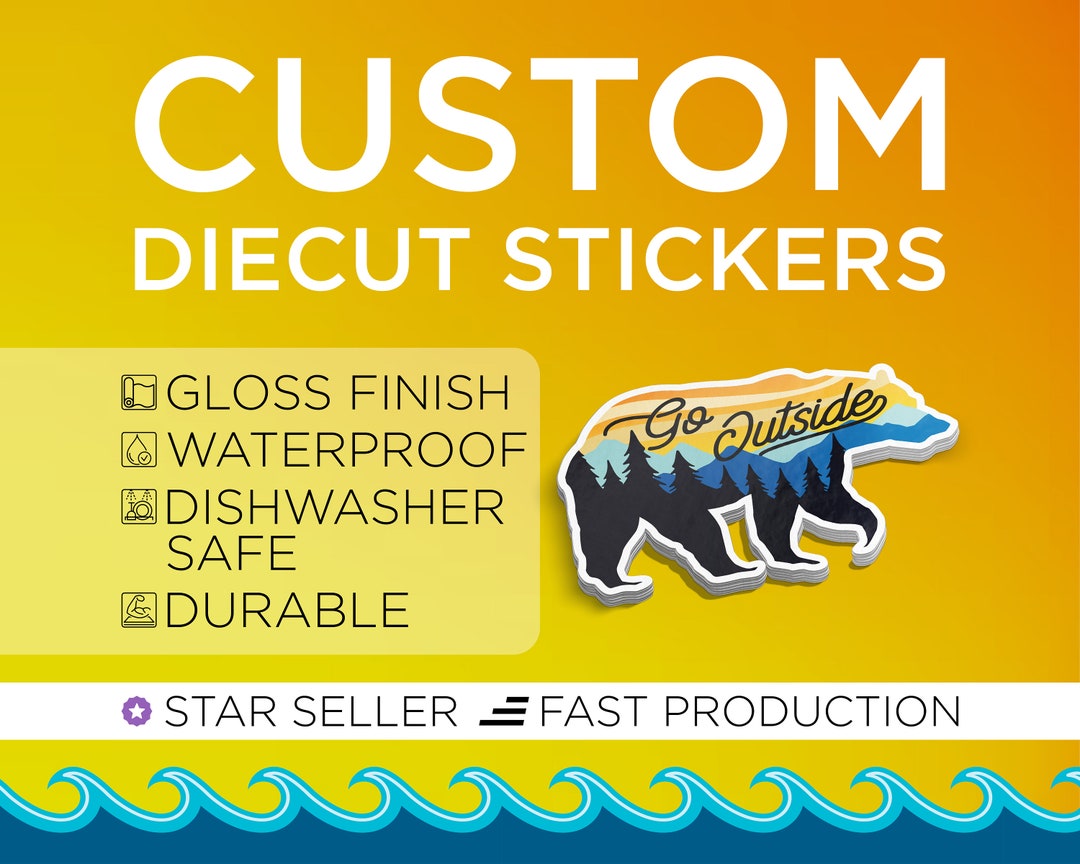Custom Vinyl Stickers / Die Cut Stickers / Logo Stickers Etsy