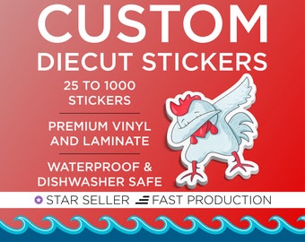 Custom Vinyl Stickers / Die Cut Stickers / Logo Stickers / Free Proof & Free Shipping