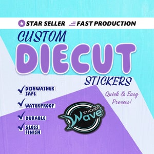 Custom Stickers - Waterproof Vinyl Die Cut Stickers - Logo Stickers - Free Proof & Free Shipping