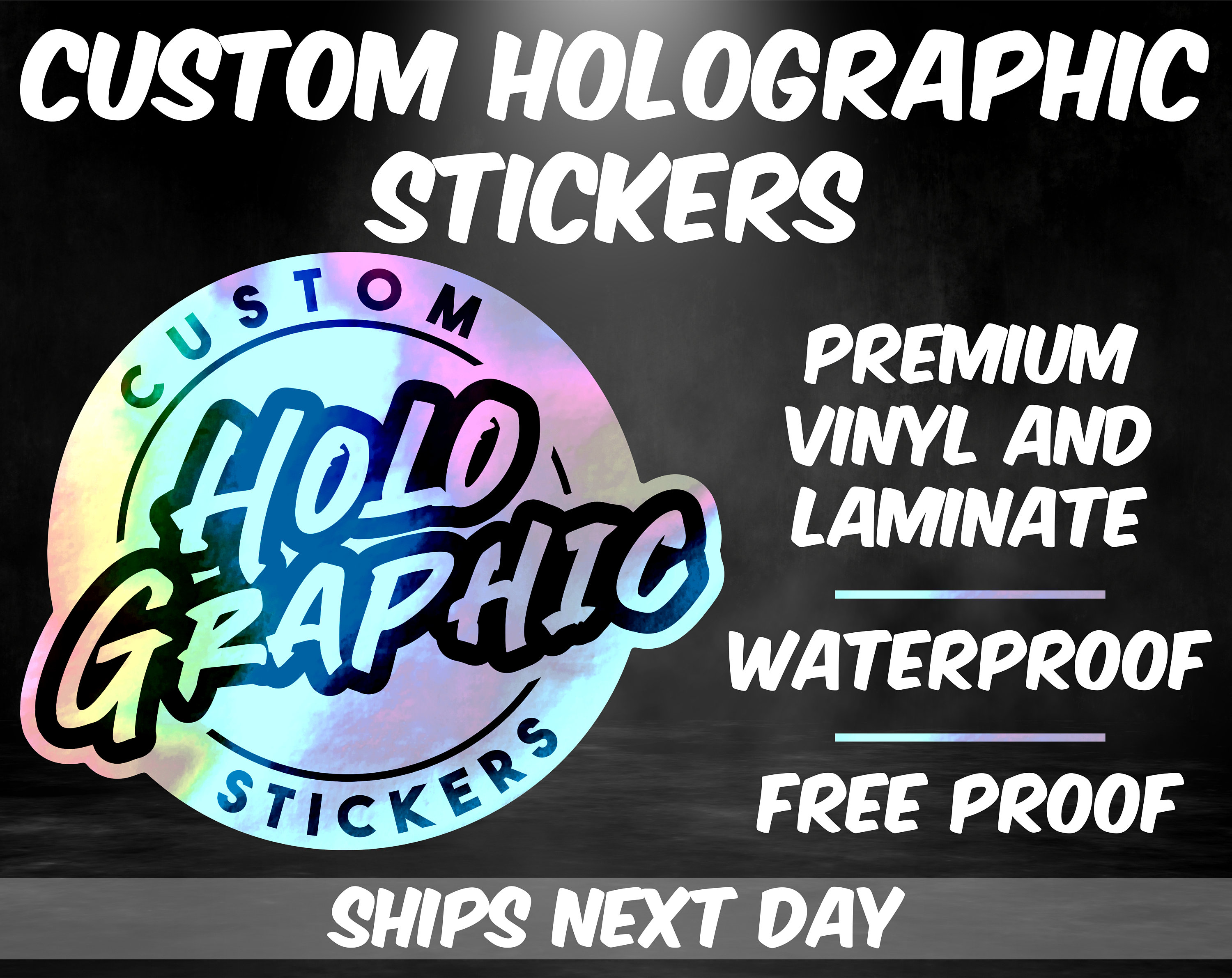 Custom Vinyl Holographic Stickers