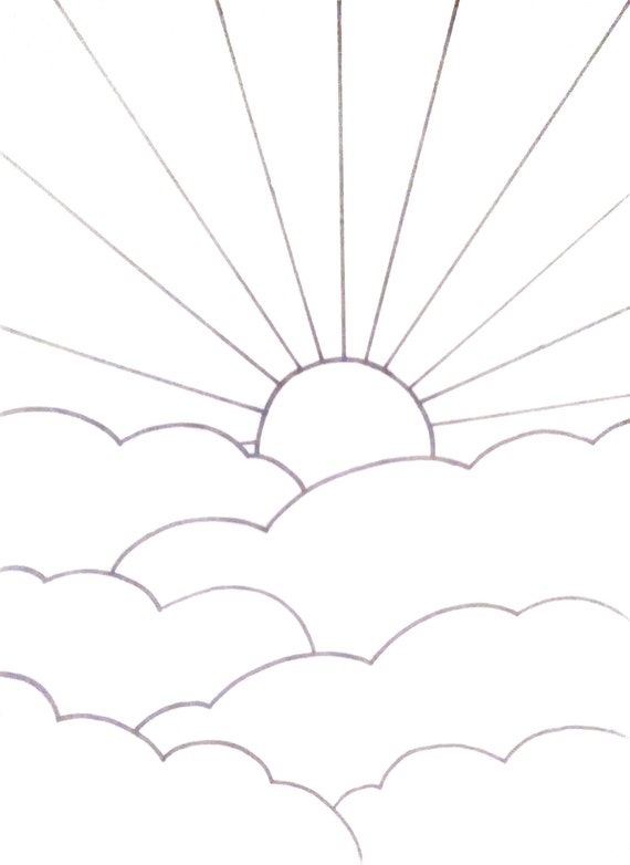 Clouds Coloring Pages Set of 3 Kids Coloring Book Pages | Etsy