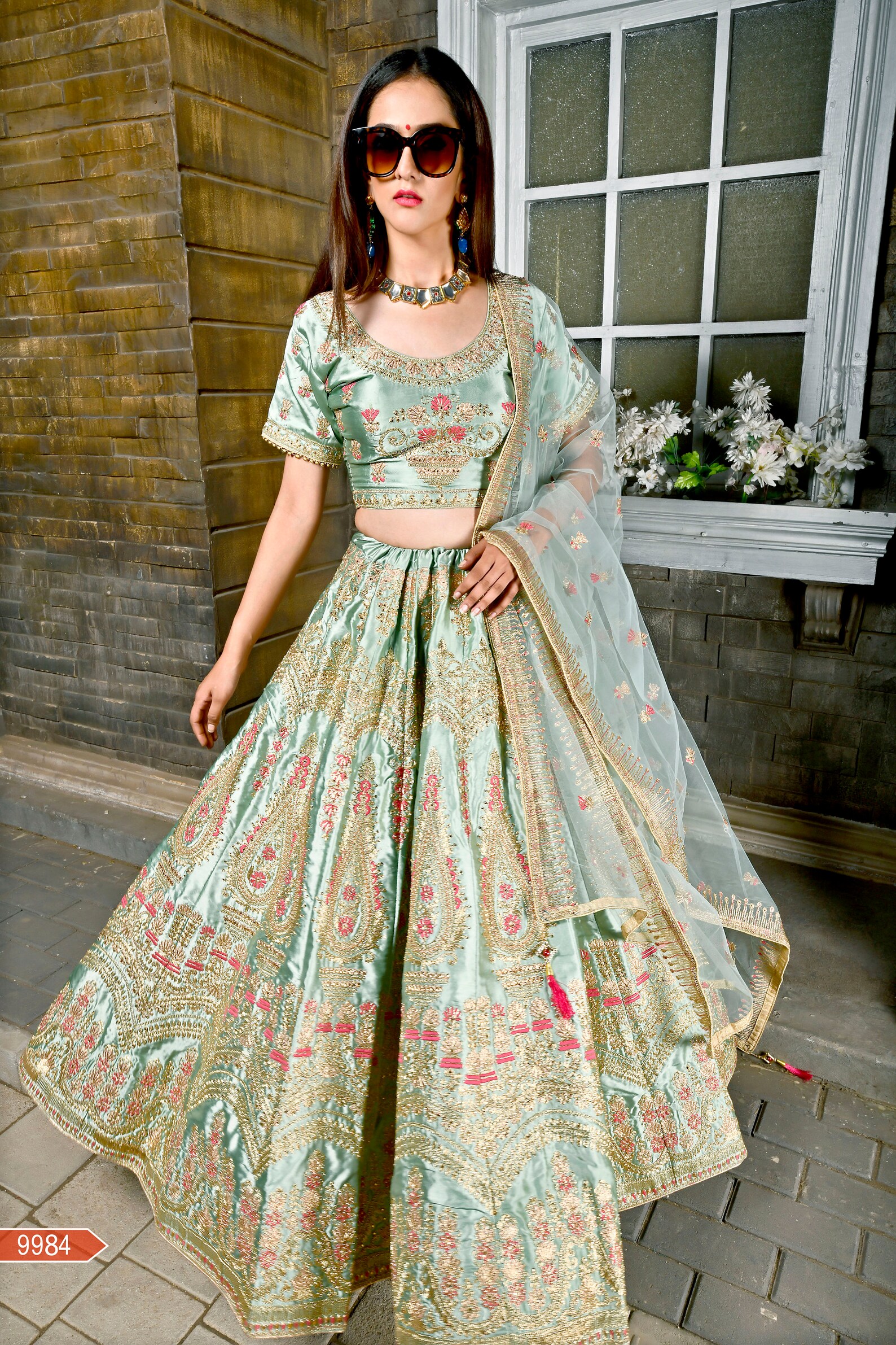 mirror work lehenga choli with price