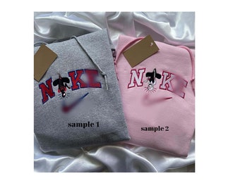 Custom Spid.erm.an and Gw.enstacy Embroidered Sweatshirt, Matching Custom Couple Hoodies, Cute Embroidery, Couple Gift