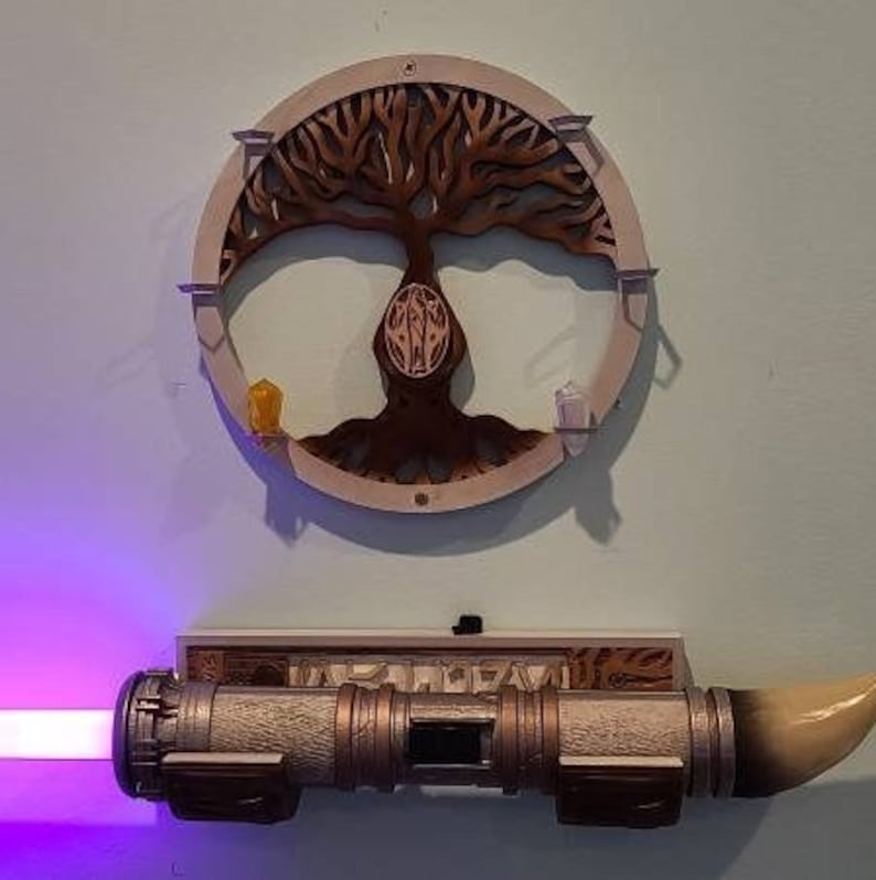 Savi's Lightsaber Wall Mount Display Rack Elemental Nature afbeelding 5