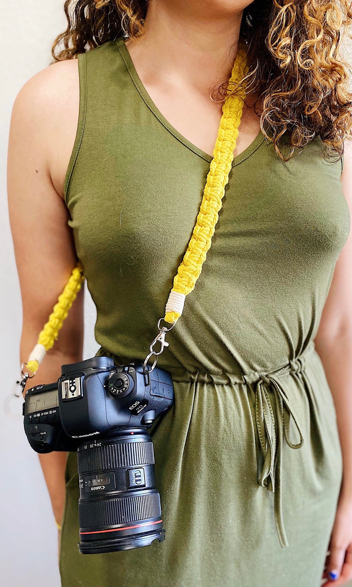 Handmade Macrame Camera Strap Yellow Boho Camera Accessory Etsy