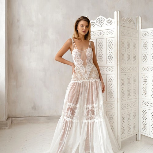 GOWN WITH DRAPED OPEN BACK A BELOVED BOUDOIR