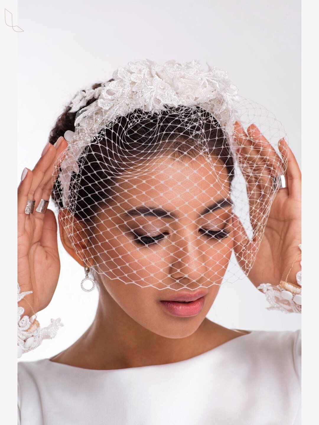 Wedding Birdcage Veil, Birdcage Veil Hat, Derby Fascinator, Wedding