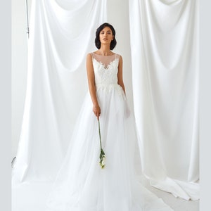 Bohemian Wedding dress, Boho wedding dress, Lace wedding dress, Beach wedding dress, Simple wedding dress, Hippie wedding dress