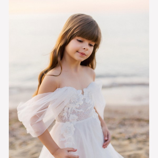Beach Flower Girl Dress Etsy