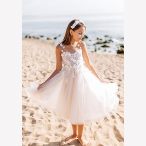 Ivory Flower Girl Dress, Special Occasion Girls Dresses